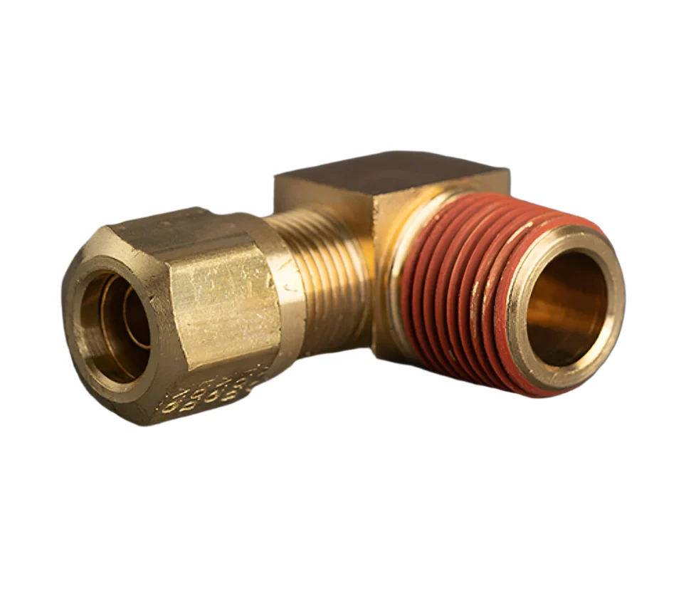 1/2in Tube to 1/2in Male Pipe 90° Brass Elbow