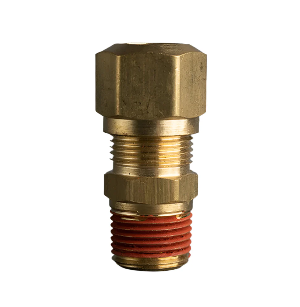 1/2in Tube to 1/2in Male Pipe Brass DOT Connector