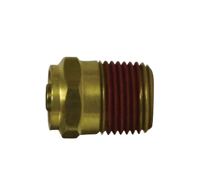 1/2in Tube to 1/4in Male Pipe Brass Push Connector