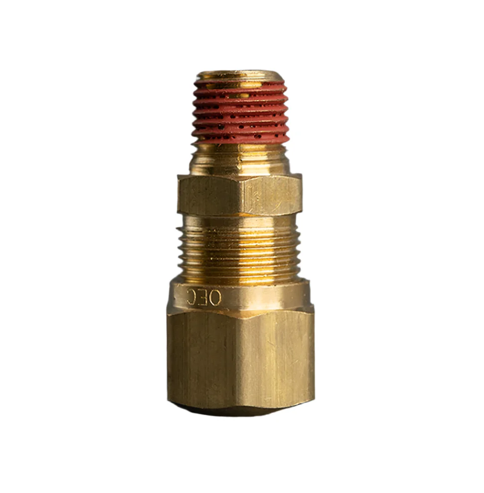 1/2in Tube to 1/4in Male Pipe Brass DOT Connector