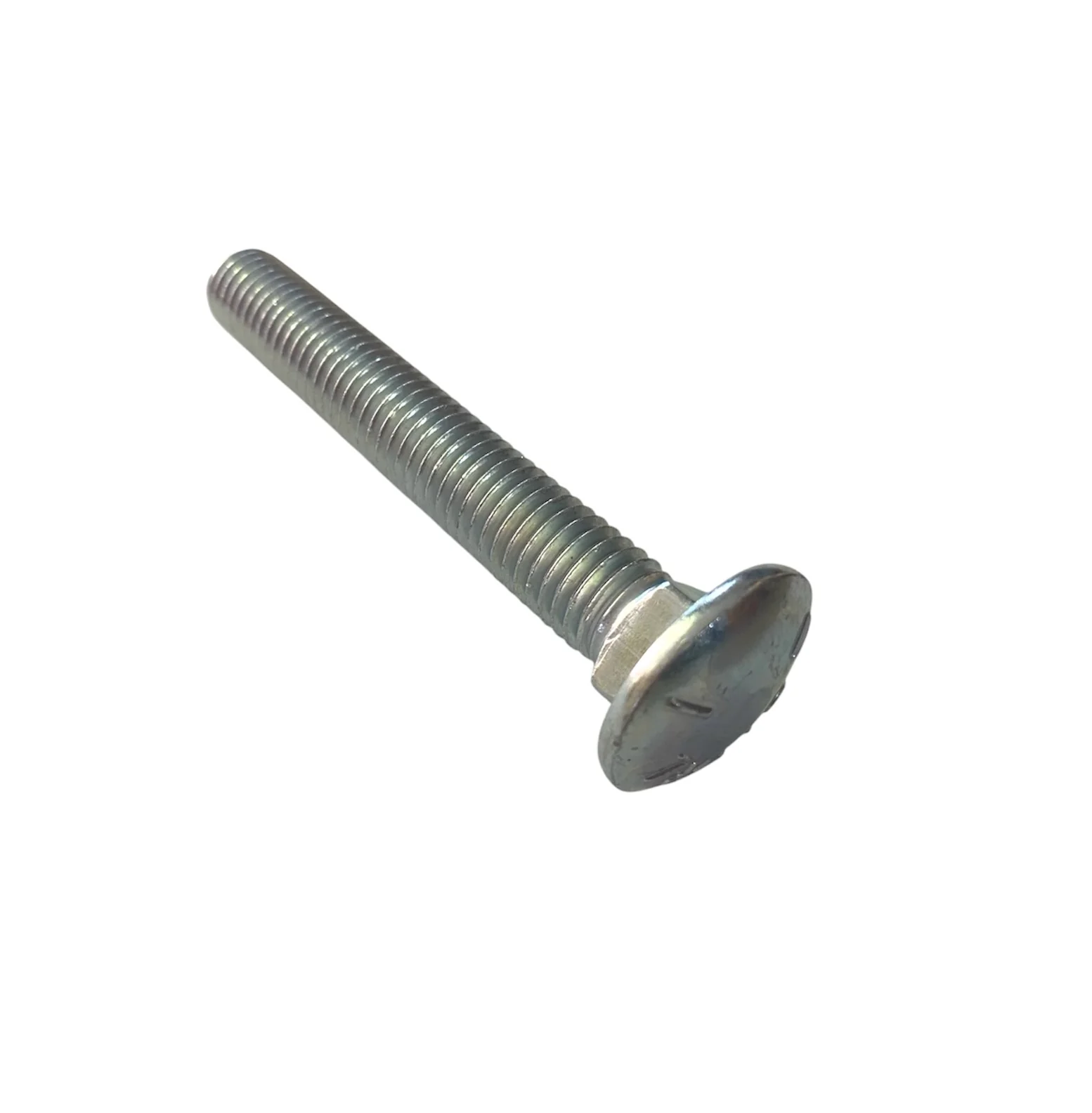 1/2-13 X 3 1/2 UNC Grade 5 Full Thread Carriage / Shaker Screen Plow Bolt Clear Zinc