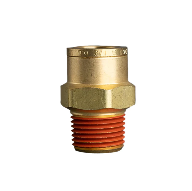 1/2in Tube to 3/8in Male Pipe Brass Push Connector