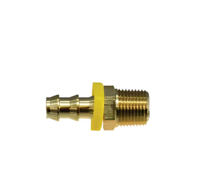 1/2in Hose I.D. to 1/4in Male Pipe Brass Hose Barb