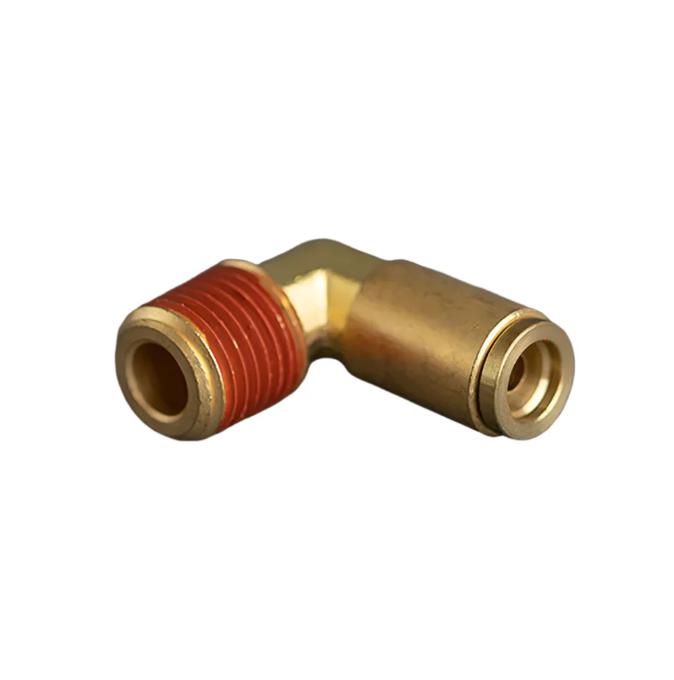 1/4in Tube to 1/4in Male Pipe Push Connect 90° Brass Elbow