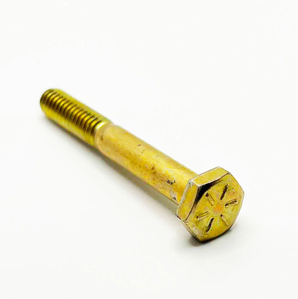 1/4-20 x 2-1/4in UNC Grade 8 Hex Cap Screw Yellow Zinc
