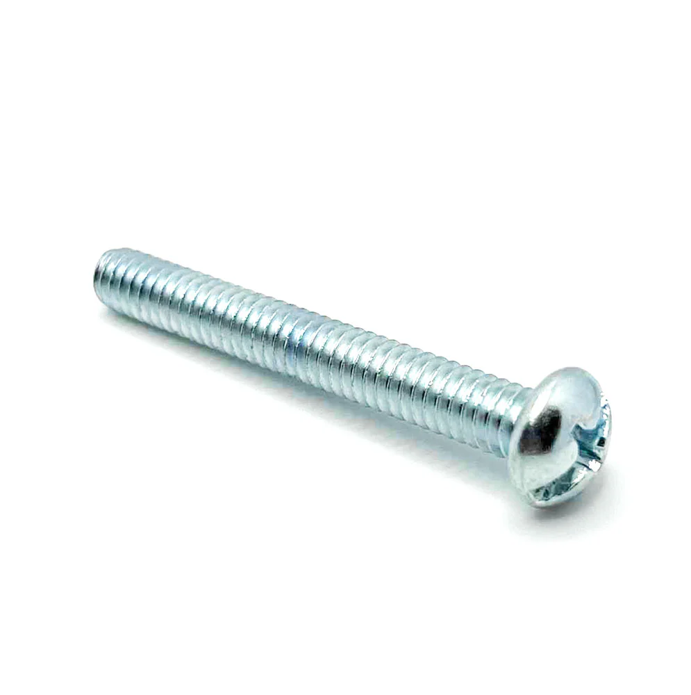 1/4-20 x 2in UNC Phillips Round Machine Screw Clear Zinc