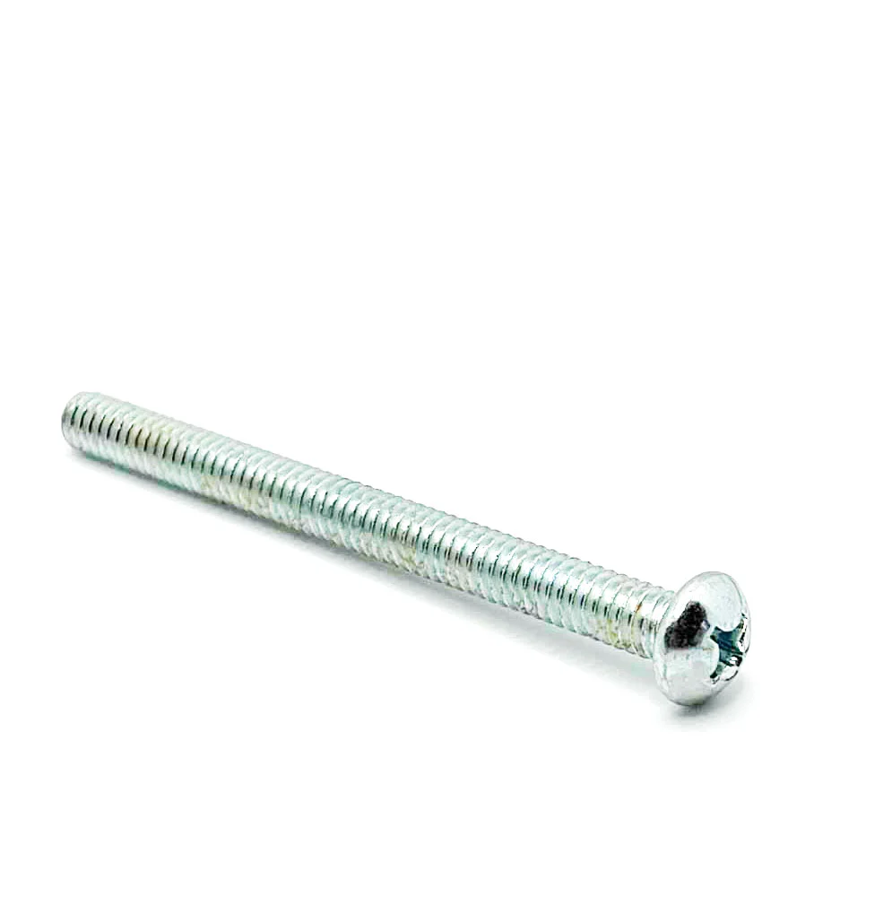 1/4-20 x 3in UNC Phillips Round Machine Screw Clear Zinc