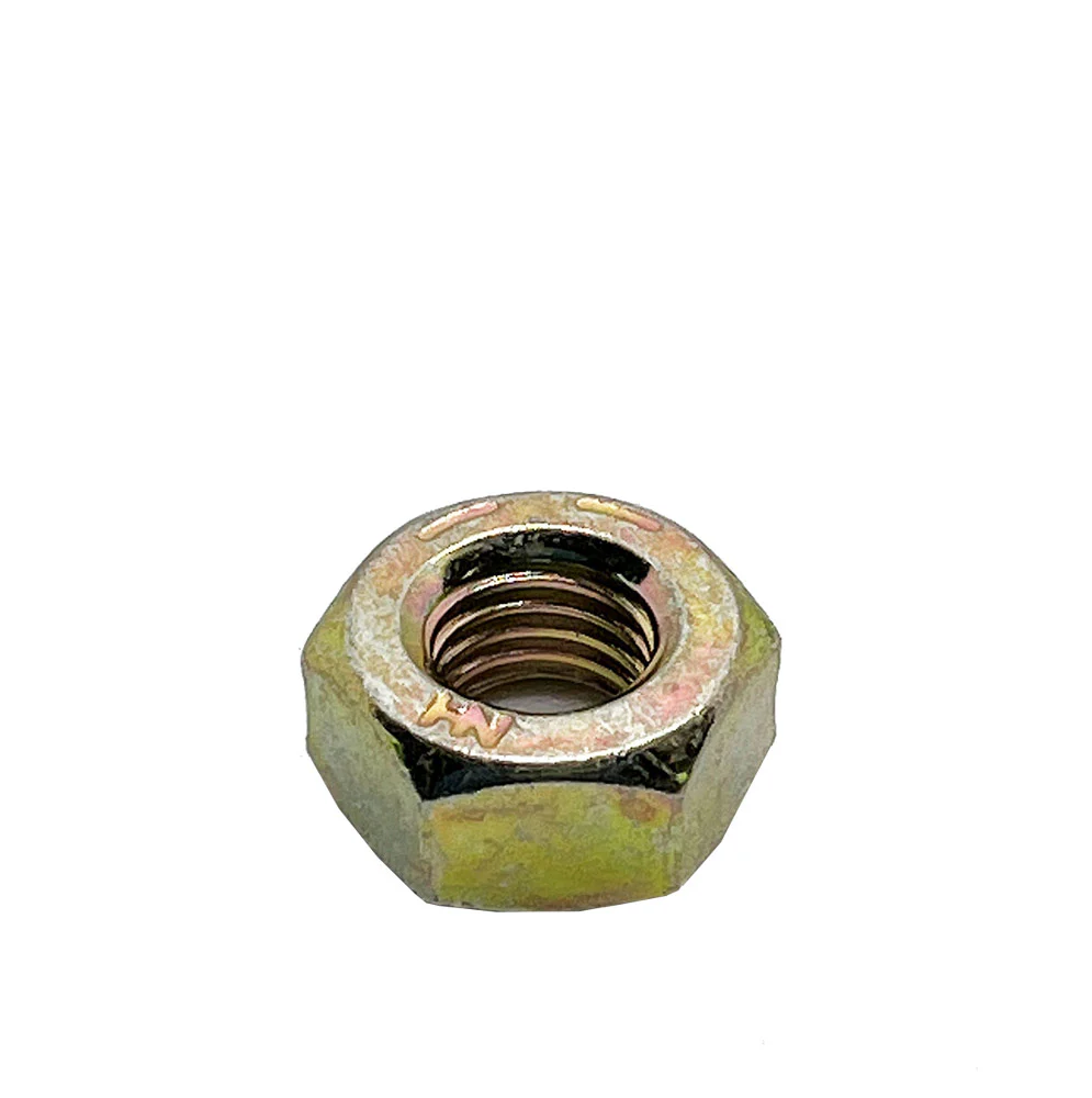 1/4-28in UNF Grade 8 Hex Nut Yellow Zinc