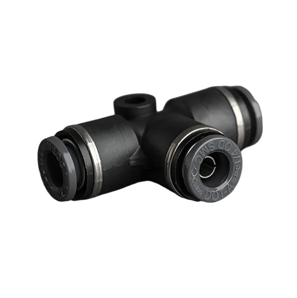 1/4in Composite Push Connector Union Tee DOT rated
