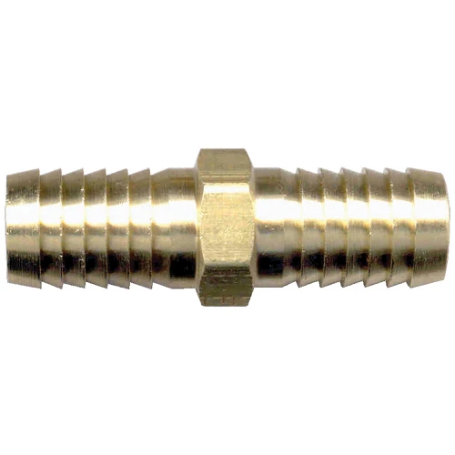 1/4in Brass Hex Hose Barb Splicer