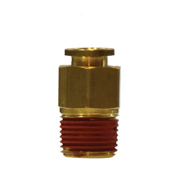 1/8in Tube to 10-32in Male Pipe Brass Push Connector