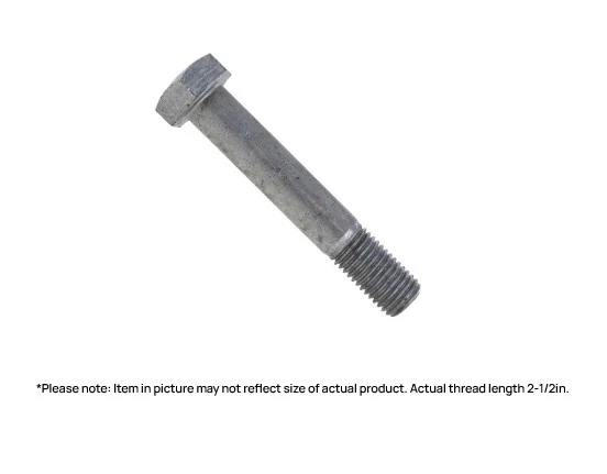 1-8 x 10in UNC A325 Structural Bolt Hot Dip Galvanized