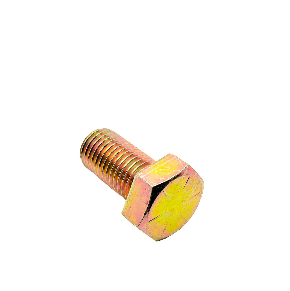 1-8 x 2in UNC Grade 8 Hex Cap Screw Yellow Zinc