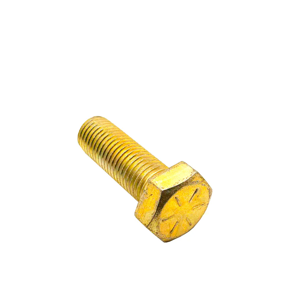 1-8 x 3in UNC Grade 8 Hex Cap Screw Yellow Zinc