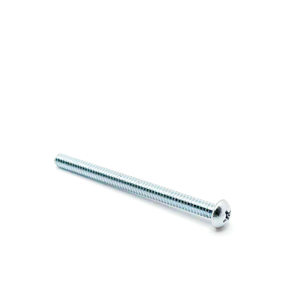 #10-24 x 2-1/2in UNC Phillips Round Machine Screw Clear Zinc