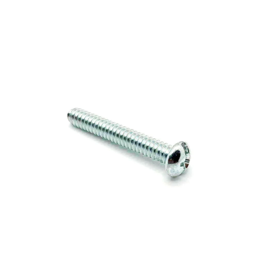 #10-24 x 1-1/4in UNC Phillips Round Machine Screw Clear Zinc