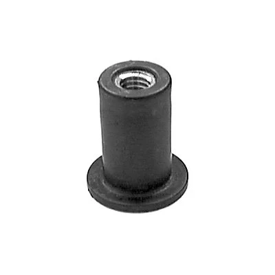 #10-32 Well Nut Black Rubber