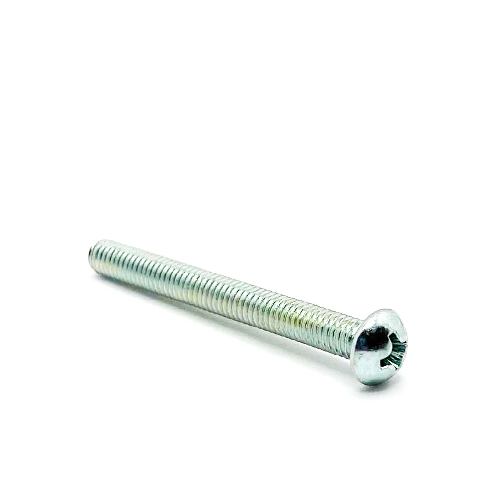 #10-32 x 1-1/4in UNF Phillips Round Machine Screw Clear Zinc