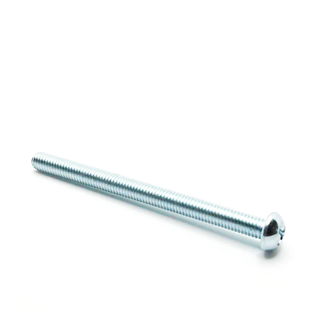 #10-32 x 2-1/2in UNF Phillips Round Machine Screw Clear Zinc
