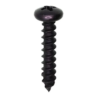 #10 x 1in Phillips Pan Tapping Screw Black Oxide