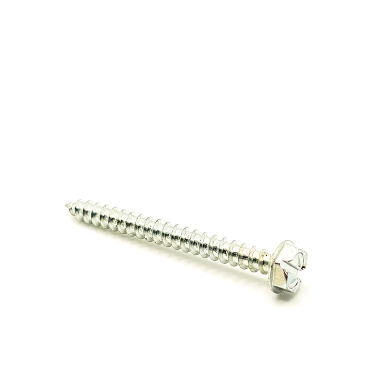 #10 x 2in Slotted Hex Washer Tapping Screw