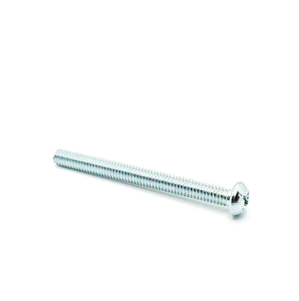 #12-24 x 2-1/2in UNC Phillips Round Machine Screw Clear Zinc