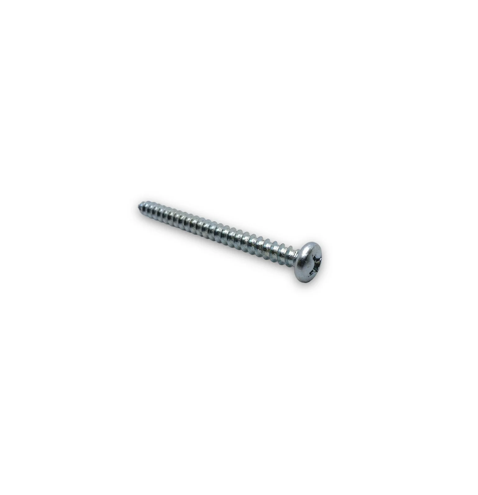 #12 x 2-1/2in Phillps Pan Tapping Screw Clear Zinc