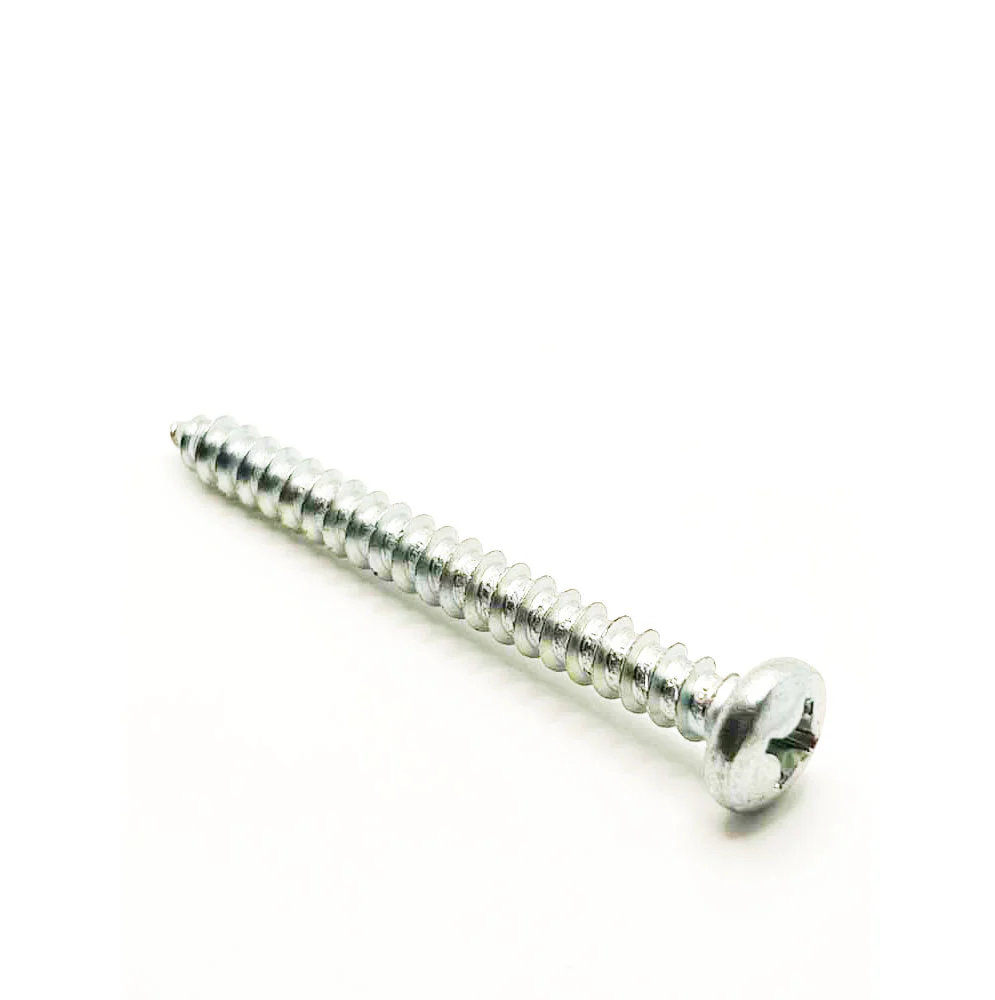 #14 x 2-1/2in Phillips Pan Tapping Screw Clear Zinc