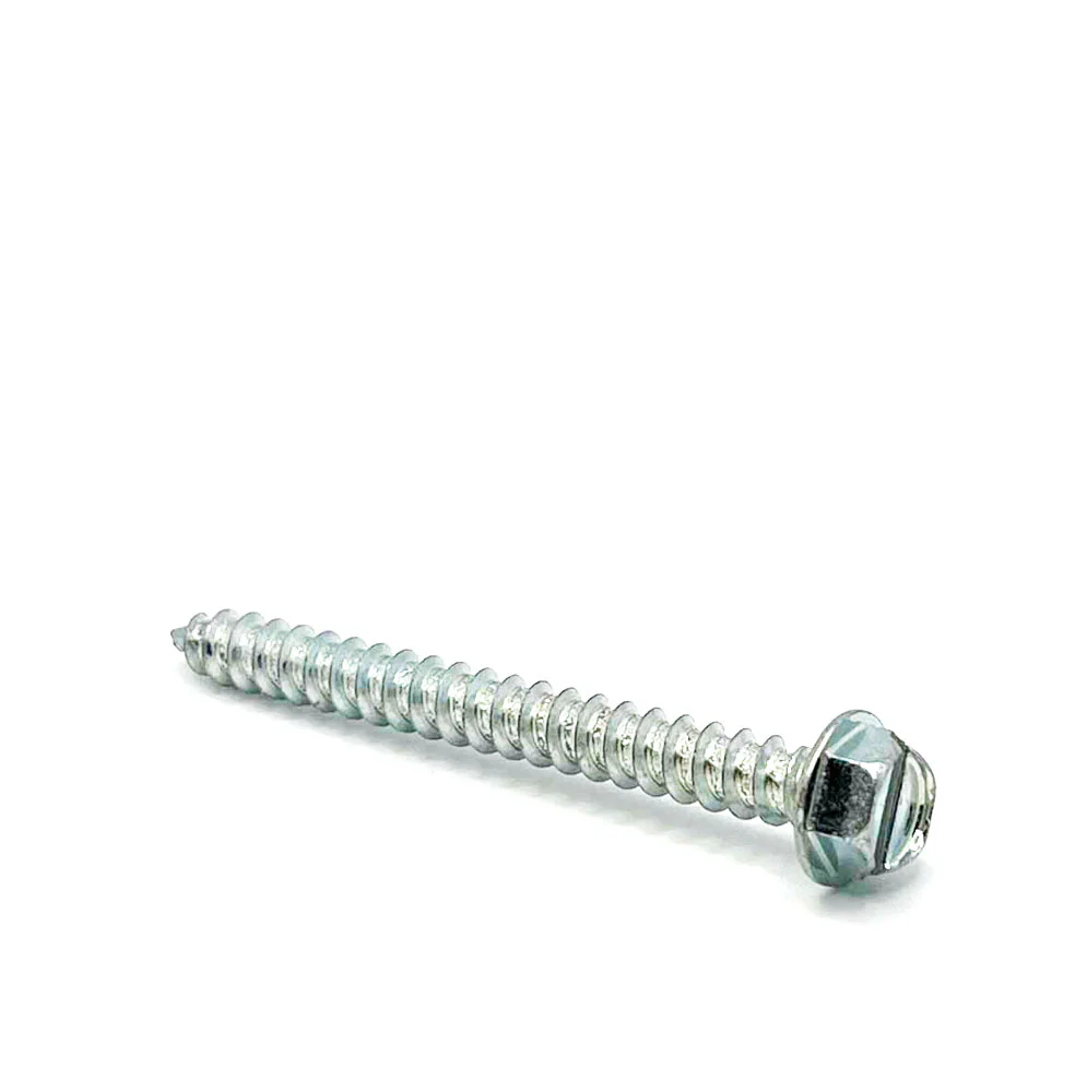 #14 x 2-1/2in Slotted Hex Washer Tapping Screw