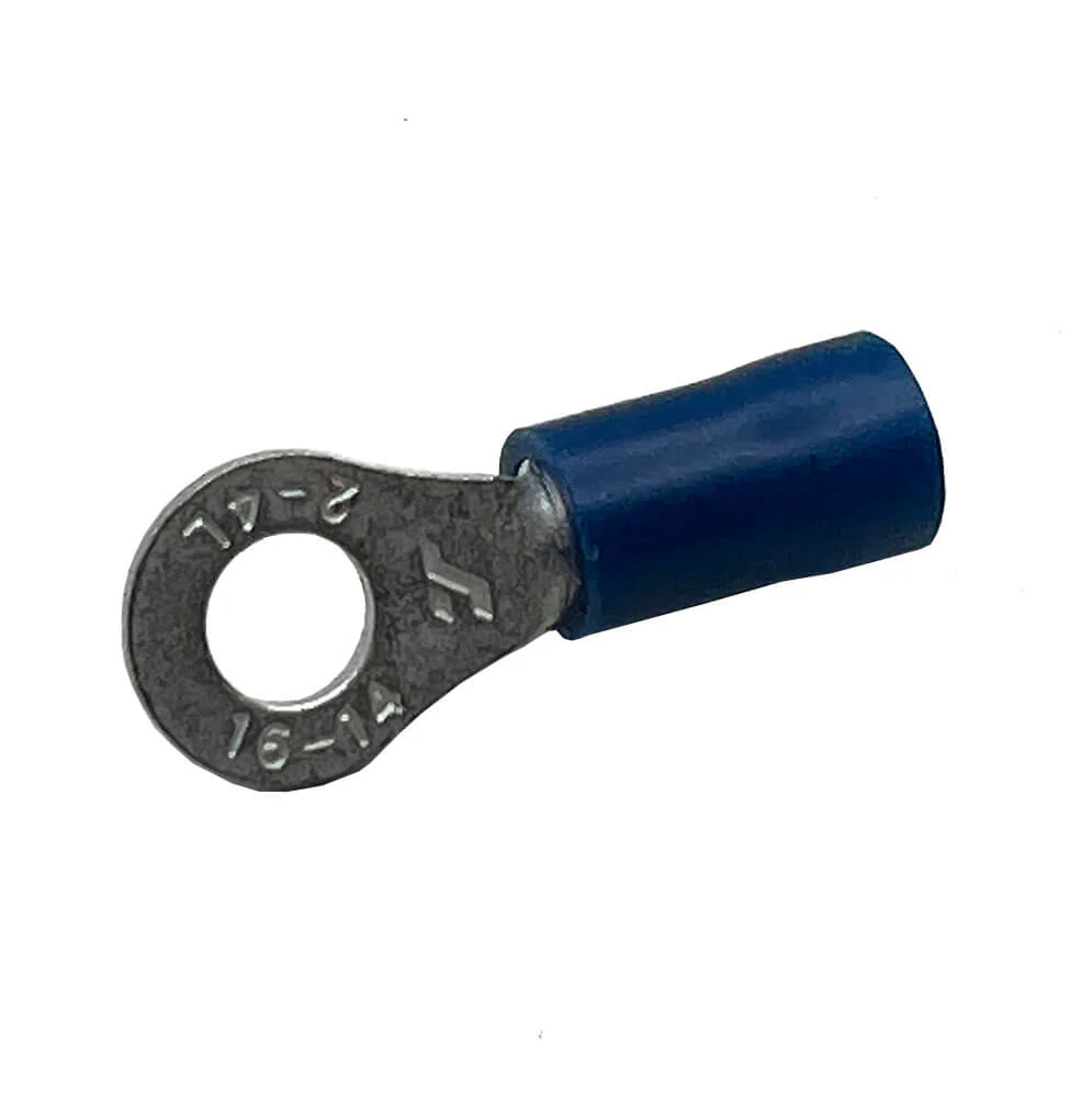 16-14 AWG #6 Ring Blue Vinyl