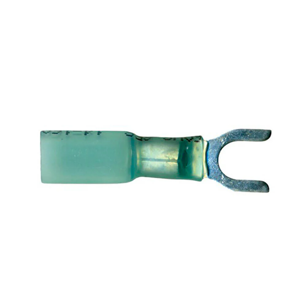 16-14 AWG #8 Spade Blue Heat Shrink