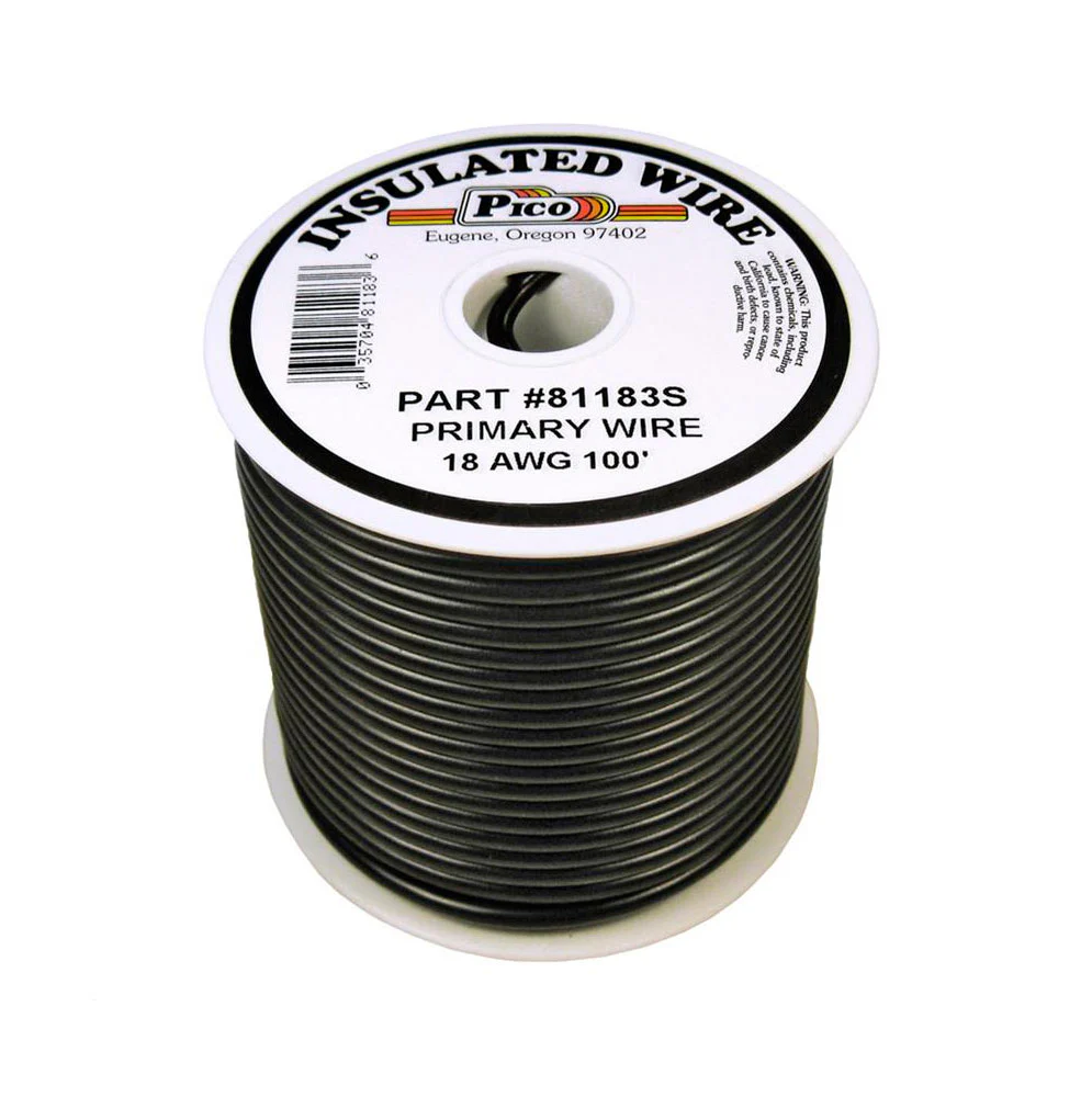 18ga Primary Wire Black