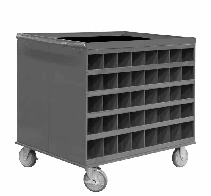 2-Sided Stock Cart with 80 Open Bins