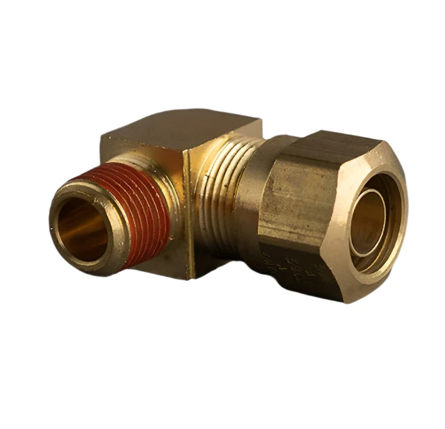 3/4in Tube to 1/2in Male Pipe 90° Brass Elbow