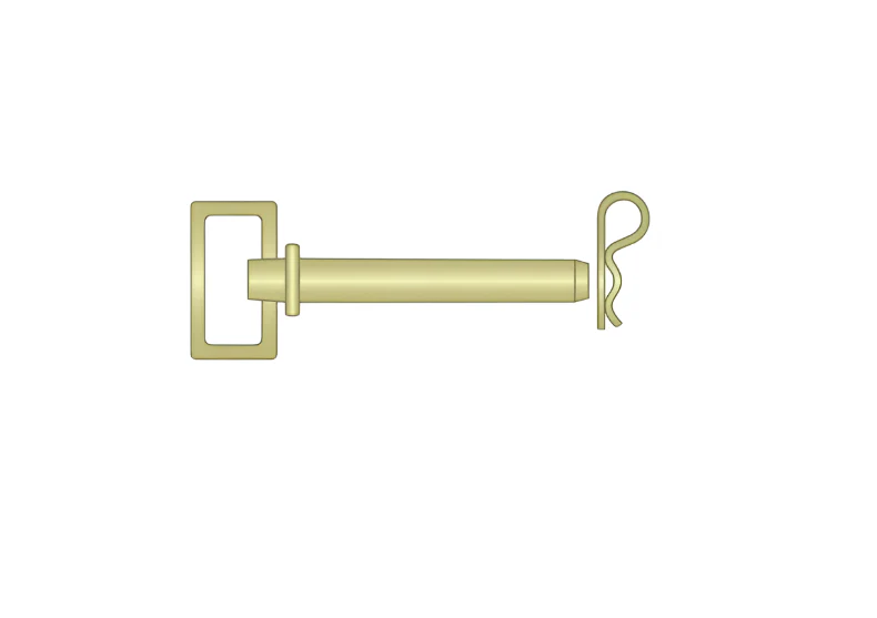 3/4 x 5 1/4 Handle Hitch Pin Yellow Zinc