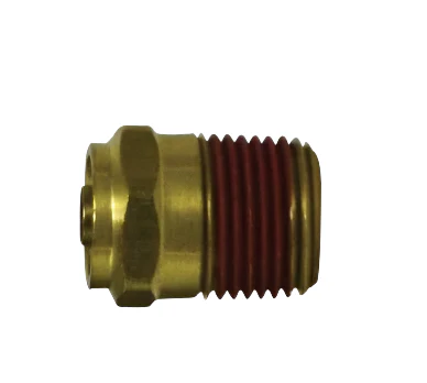 3/8in Tube to 1/2in Male Pipe Brass Push Connector