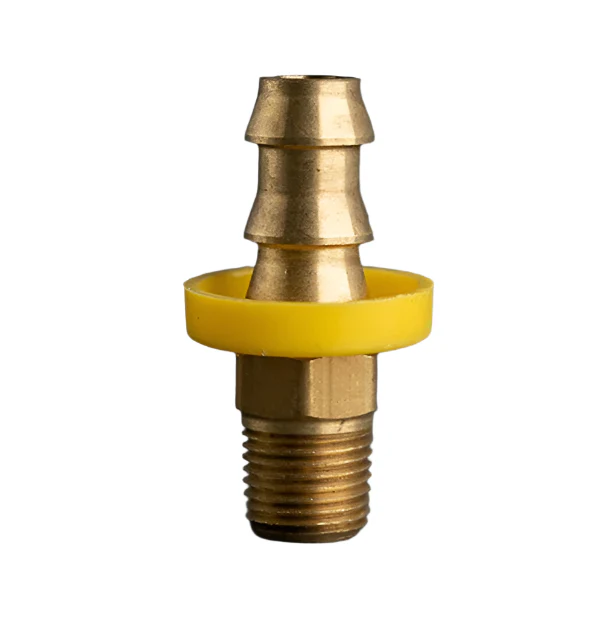 3/8in Hose I.D. to 1/4in Male Pipe Brass Hose Barb