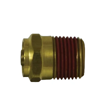 3/8in Tube to 1/8in Male Pipe Brass Push Connector