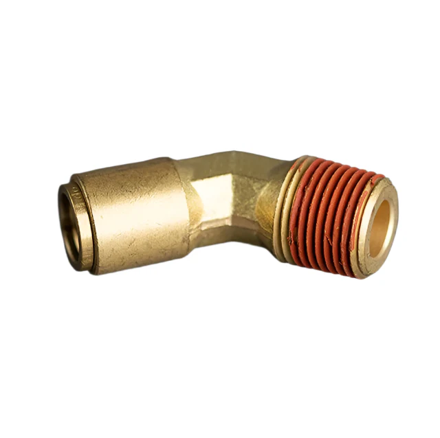 3/8in Tube to 3/8in Male Pipe Push Connect 45° Brass Elbow