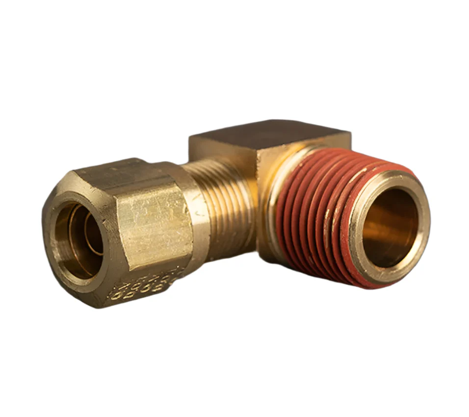 3/8in Tube to 3/8in Male Pipe 90° Brass Elbow