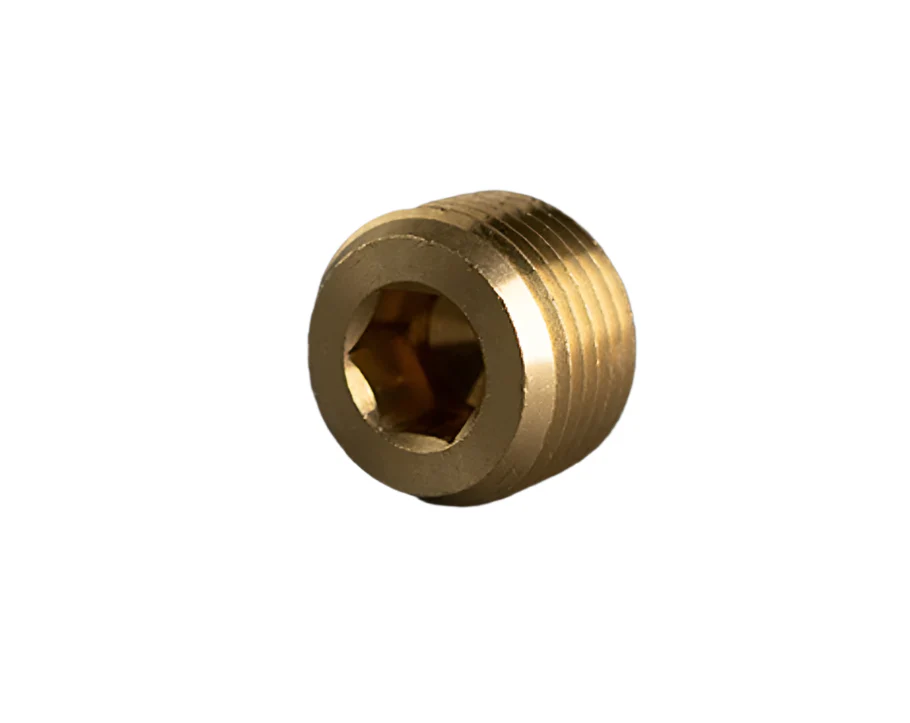 3/8in Brass Countersunk Hex Plug