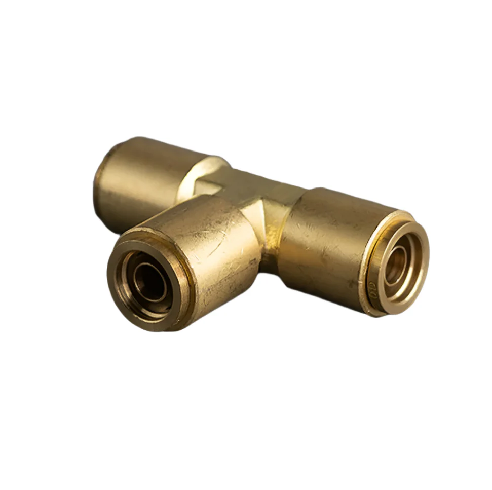 3/8in Brass Push Connector Union Tee
