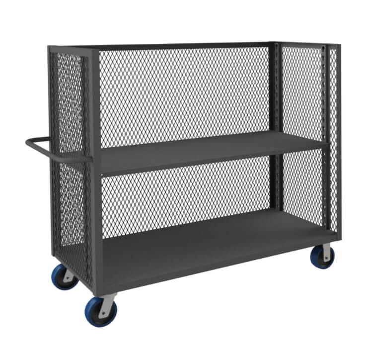3-Sided Mesh Truck with 1 Adjustable Shelf
