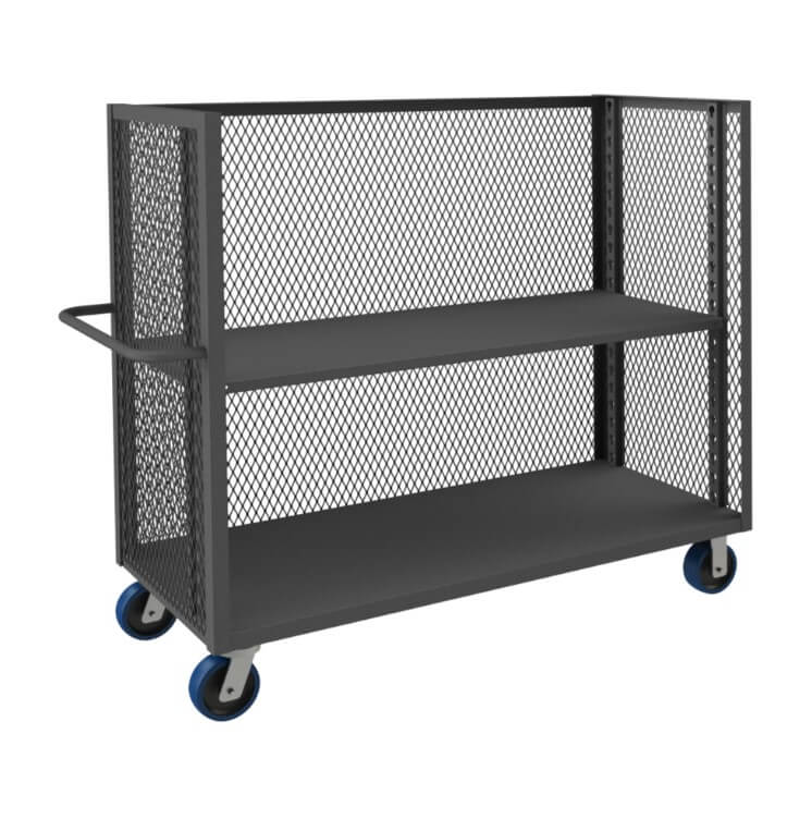 3-Sided Mesh Truck with 1 Adjustable Shelf