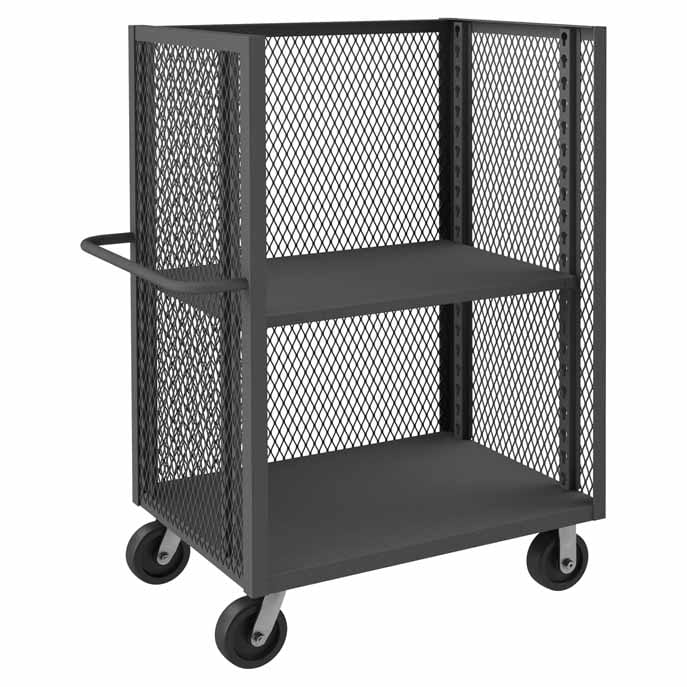 3-Sided Mesh Truck with 1 Adjustable Shelf