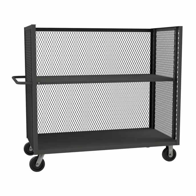 3-Sided Mesh Truck with 1 Adjustable Shelf