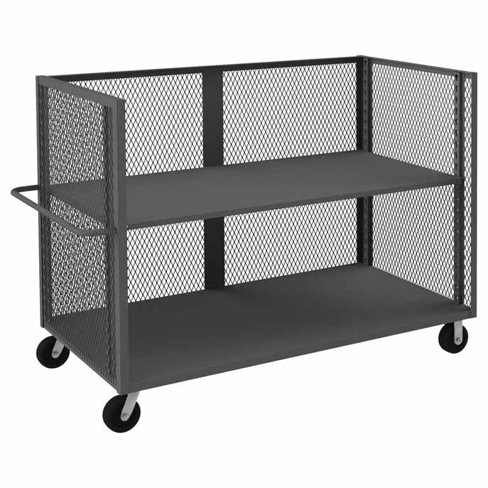 3-Sided Mesh Truck with 1 Adjustable Shelf