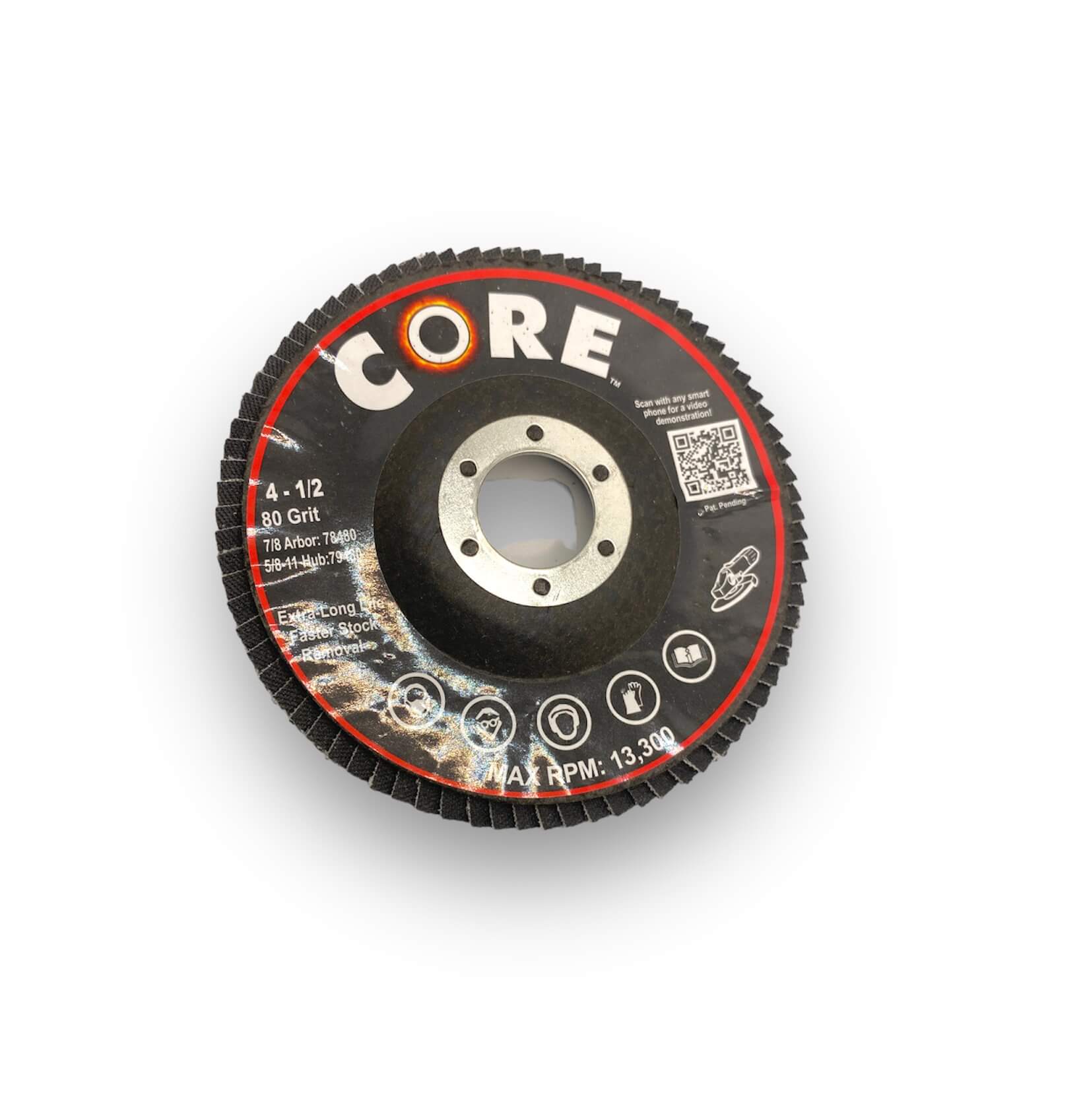 4-1/2 x 7/8in Type 29 Zirconium Curved Flap Wheel 80 Grit