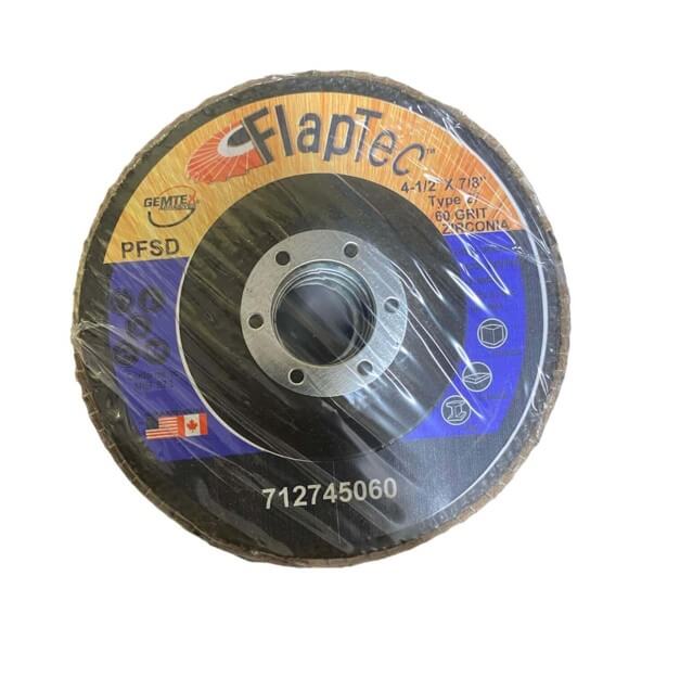 4-1/2 x 7/8in Type 29 Zirconium Curved Flap Wheel 60 Grit