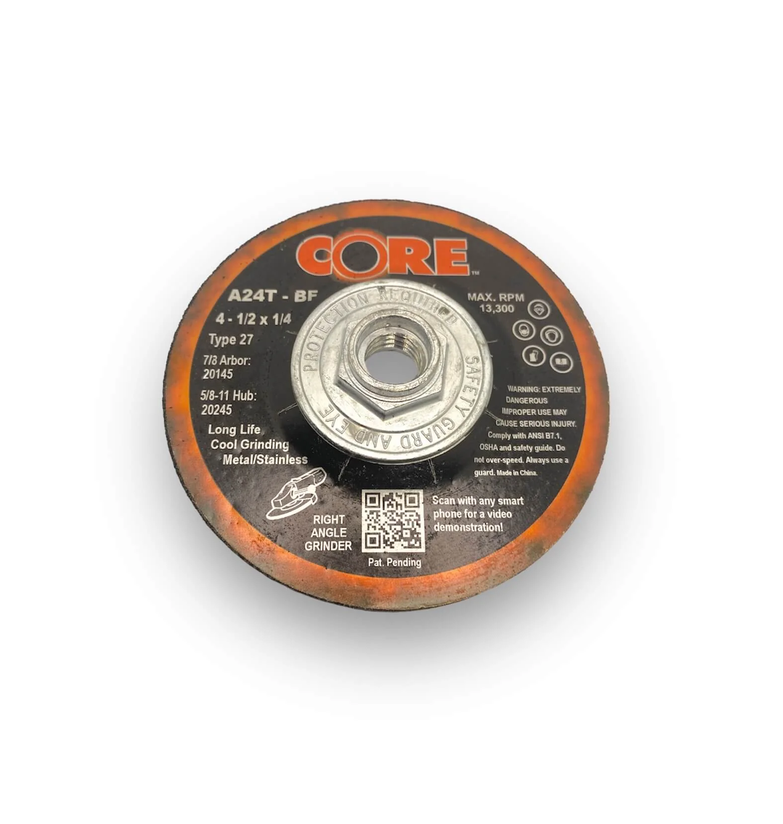 4-1/2 x 1/4 x 5/8in-11 Hub Grinding Wheel